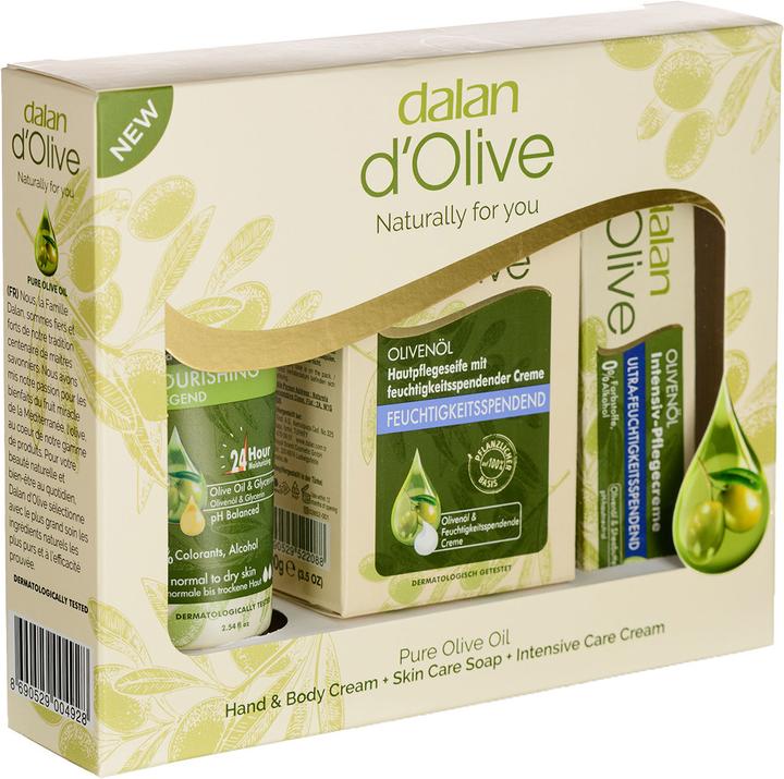Natura Punto Set regalo all'olio d'oliva, crema idratante (75 ml), crema intensiva (20 ml) e sapone (150 g) (Set per la cura dei capelli)