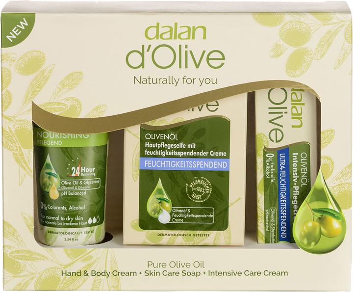 Immagine prodotto Natura Punto Set regalo all'olio d'oliva, crema idratante (75 ml), crema intensiva (20 ml) e sapone (150 g) (Set per la cura dei capelli)