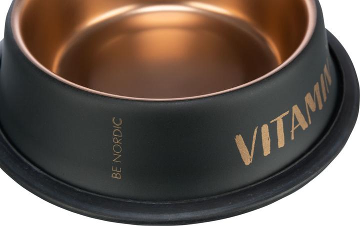 Produktbild Trixie Edelstahlnapf BE NORDIC 0.9 l, ø 23 cm, Schwarz/Bronze (0.90 l)
