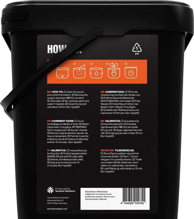 Actual product image Tactical Foodpack Weekpack Tango (2445 g)