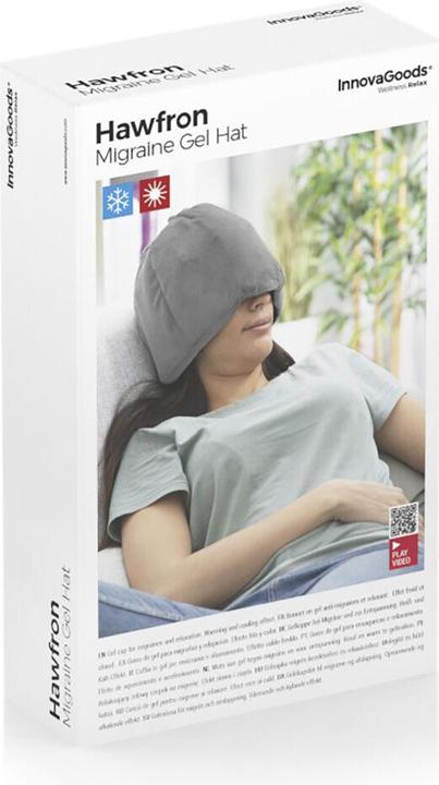 Immagine prodotto InnovaGoods Cappello in gel Hawfron Emicrania e Relax Grigio