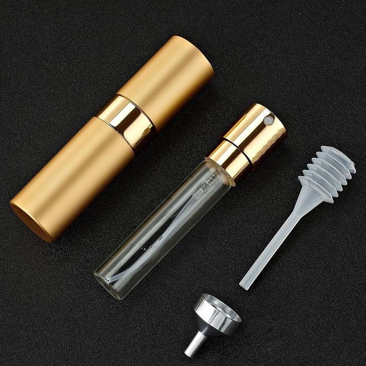 Immagine prodotto Swissdetector Atomizzatore di profumo ricaricabile - Alluminio 8 ml rotante con coperchio nascosto - Giallo (Prodotto per l'igiene)