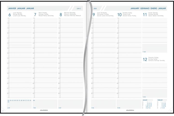 Image du produit Aurora 7Tf Florence 2021 2715B bleu, 1W/2S 210x270x5mm (21 x 27 cm, Français)