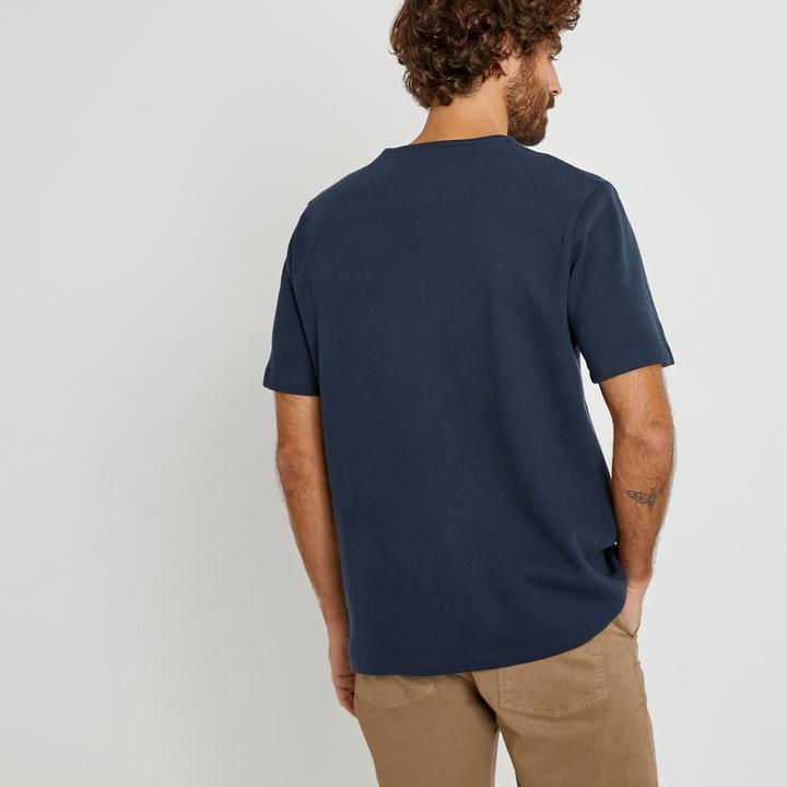 Actual product image La Redoute Collections T-shirt top with a round neckline and small button placket (M)