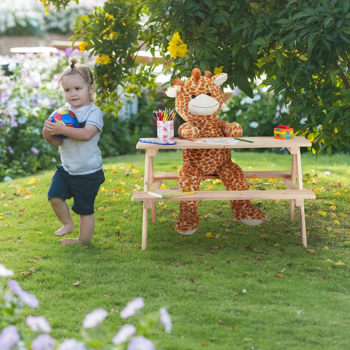Actual product image Relaxdays Kids Picnic Table Set Pine Wood