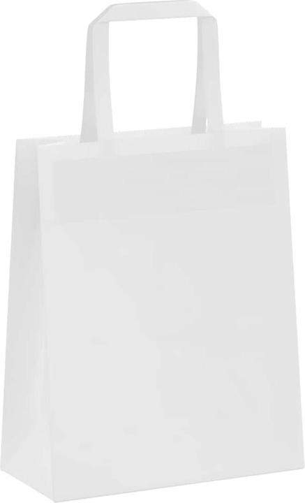Image du produit VidaXL Sacs en papier kraft 250 pcs. avec anse Blanc 18x8x22 cm Sac en papier (Pochette cadeau, 250 x)