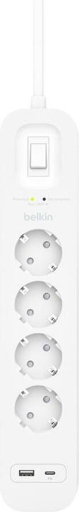 Produktbild Belkin Surgemaster Überspannungsschutz (4 x, USB-A, CEE 7/3, USB-C, 2 m)