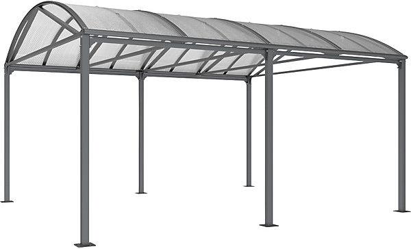 Actual product image SPL XXL bicycle/motorbike canopy, standard model without cladding, charcoal.