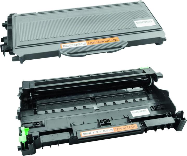 Produktbild Plutoos Brother TN2120 & DR-2100 Toner XXL & Trommel kompatibel, Black (BK)