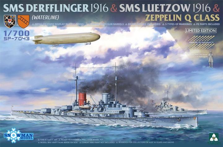 Actual product image Takom SMS DERFFLINGER 1916 & SMS LUETZOW 1916 & ZEPPELIN Q CLASS (LIMITED EDITION