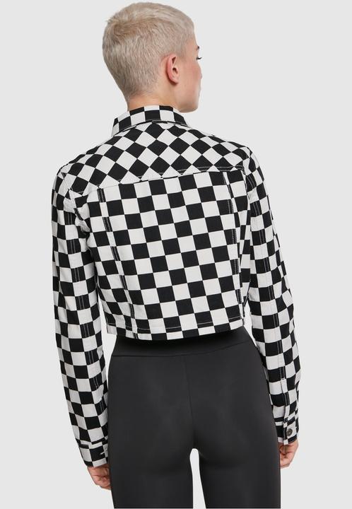 Actual product image Urban Classics Ladies Short Check Twill Jacket (M)