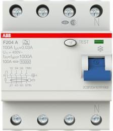 Produktbild ABB F204A-100/0,03 FI-SCHUTZSCHALTER 100A