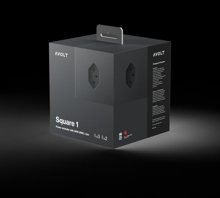 Actual product image Avolt Square 1 (5 x, Type 13, USB-C, 1.80 m)