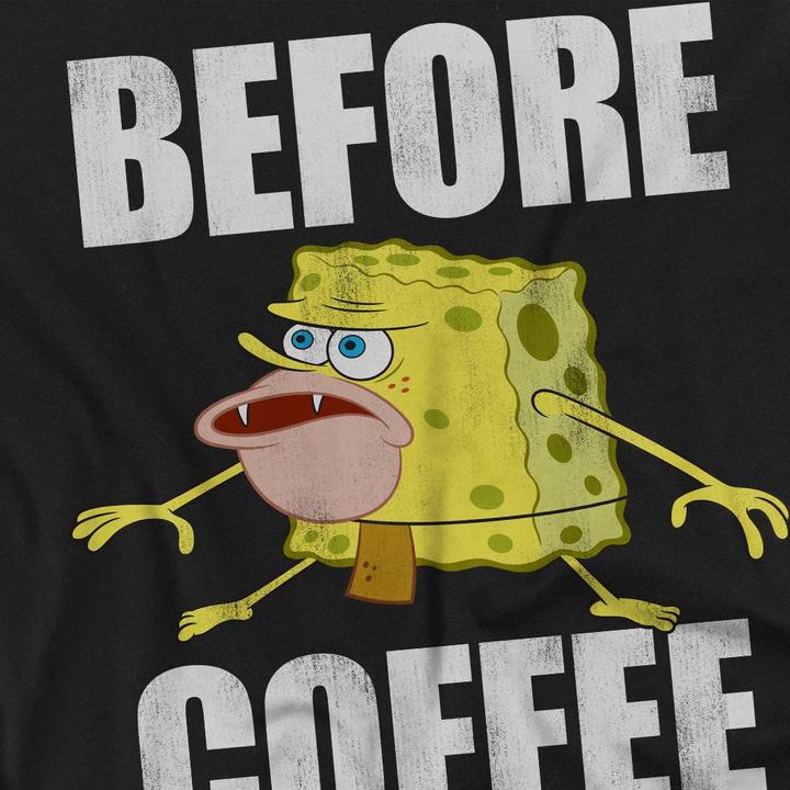 Produktbild Spongebob Squarepants Before Coffee Meme TShirt (4XL)