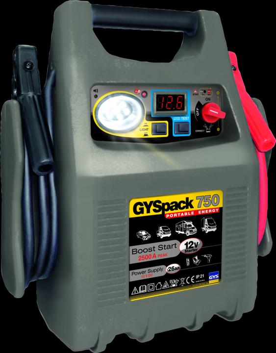 Image du produit GYS Système de démarrage rapide Gyspack 750 026179 Courant de démarrage (12 V)=750 A Arbeitsl (2500 A, 28000 mAh)