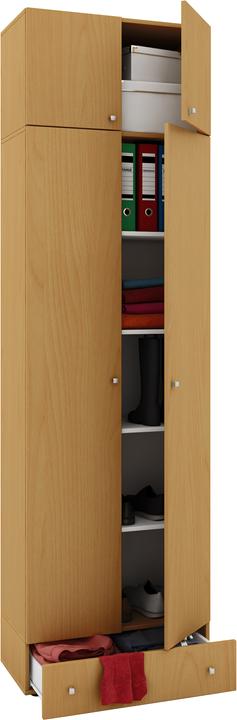 Image du produit VCM Armoire polyvalente en bois série Vandol avec portes battantes (238 x 70 x 40 cm)