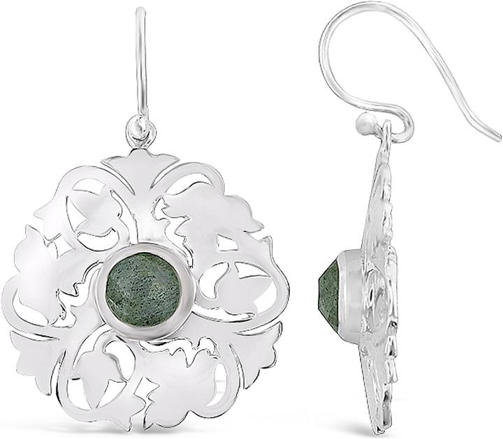 Image du produit Leyda Pendentifs D'Oreilles Mandala (Argent 925, Pierres)