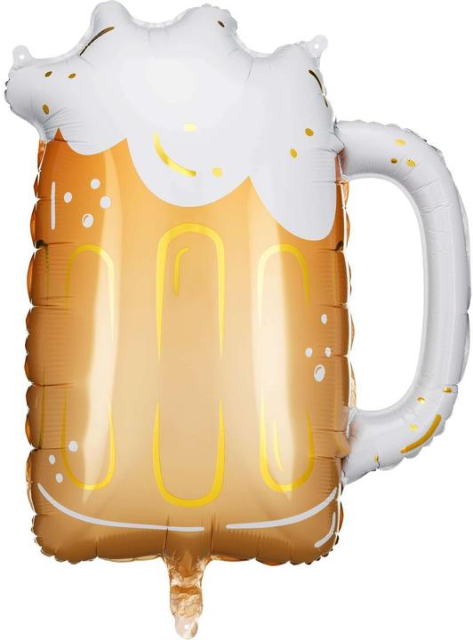 Produktbild Partydeco Folienballon Bier Mass inkl. Strohhalm 66 x 54 cm, 1 Stück (1 x)