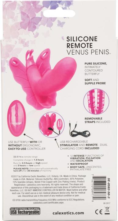 Valori nutrizionali e ingredienti CalExotics Venus Butterfly® Silicone Remote Venus Penis™