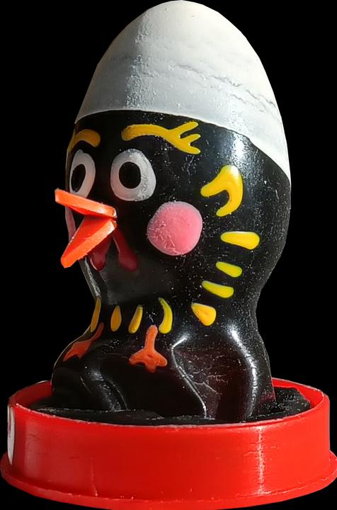 Produktbild Condomerie Handbemaltes Scherzkondom Vogelküken in Schwarz (1 Stk.)