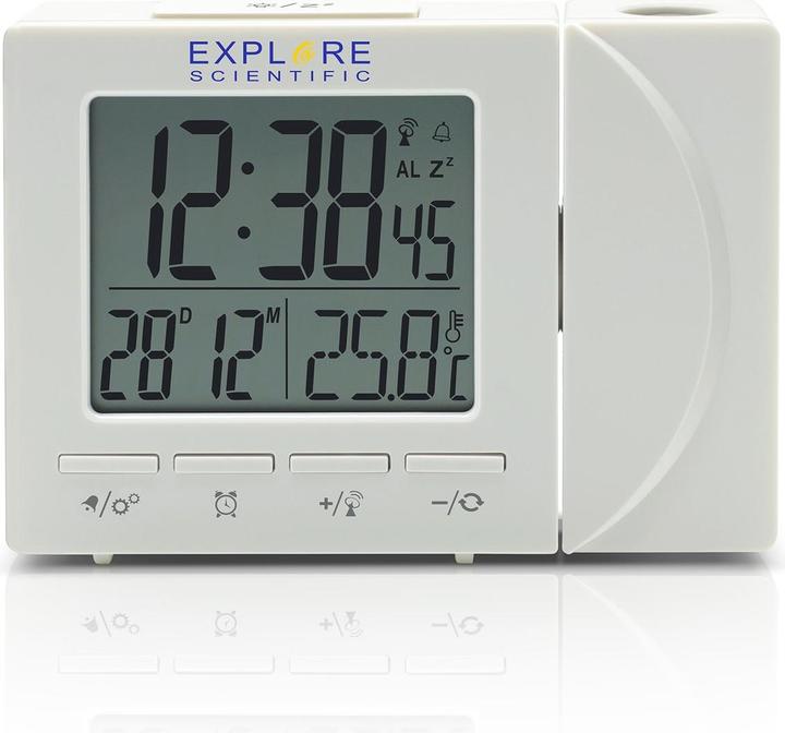 Produktbild Explore Scientific RDP1001WHT Wecker Digitaler Wecker Weiss
