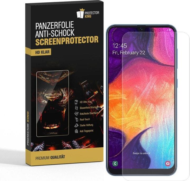Actual product image Protectorking 2x Panzerfolie Anti-Shock HD Klar (2 Piece, Samsung Galaxy A50)