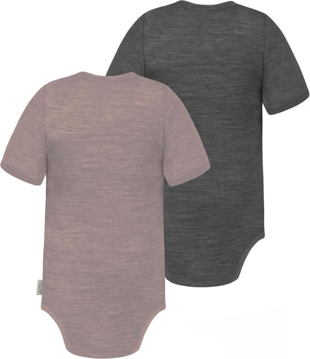 Actual product image Normani Set of 2 baby merino bodysuit short sleeves "Tauranga" - 9293 (62)