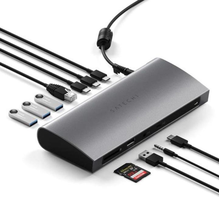 Image du produit Satechi Station d'accueil Thunderbolt 4 multiports tout-en-un avec adaptateur secteur (USB-C, 8 Ports)