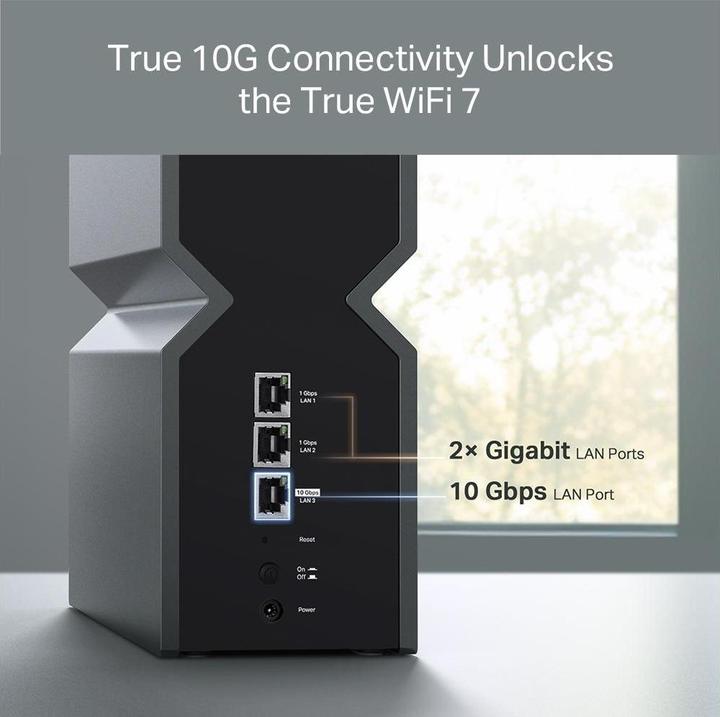 Actual product image TP-Link BE19000 TRI-BAND WI-FI 7 RANGE EXTENDER SPEED: 1376 MBPS AT 2.4 (5760 Mbit/s, 1376000 Mbit/s)