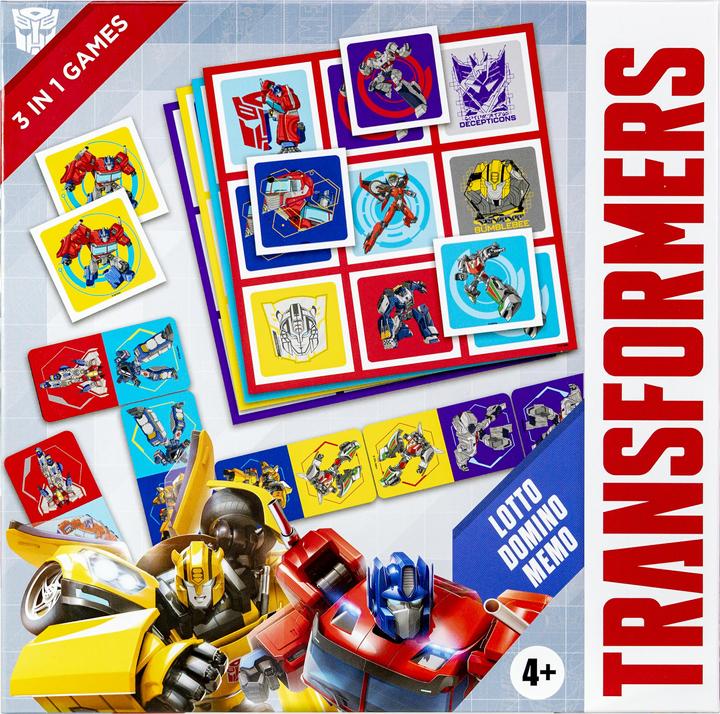 Productafbeelding Selecta Spielzeug Transformers 3in1 Memo Lotto Domino (Duits, Frans, Noors, Pools, Fins, Deens, Zweeds, Engels)