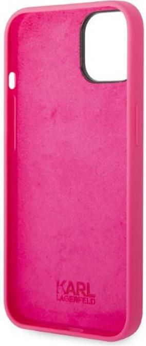 Produktbild Karl Lagerfeld Hard Cover Round Logo Bicolor Pink, f??r iPhone 14 Plus, KLHCP14MSRSGRCF (Apple iPhone 14 Plus)