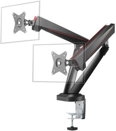 Actual product image Deltaco GAM-102 monitor mount / stand (32") Clamp Black (32")