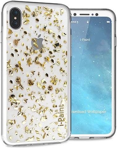 Actual product image I-Paint Glitter Flakes Case for iPhone XS/X - Gold (Apple iPhone X)