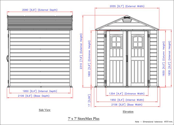 Produktbild Duramax Kunststoff Gerätehaus 210x210 Gartenhaus
