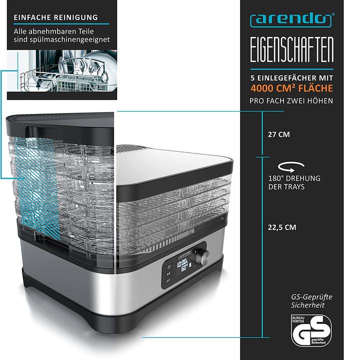 Image du produit Arendo Déshydrateur 400 W