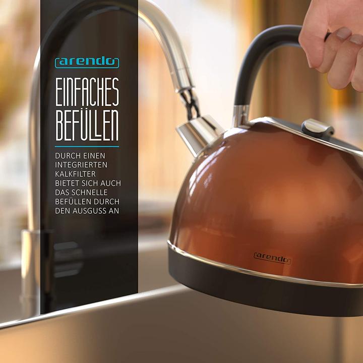 Actual product image Arendo A: Copper, 1.7 litres (1.70 l, EU plug)
