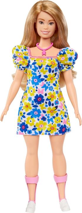 Barbie Bambola fashionista con sindrome di Down con un vestito a fiori