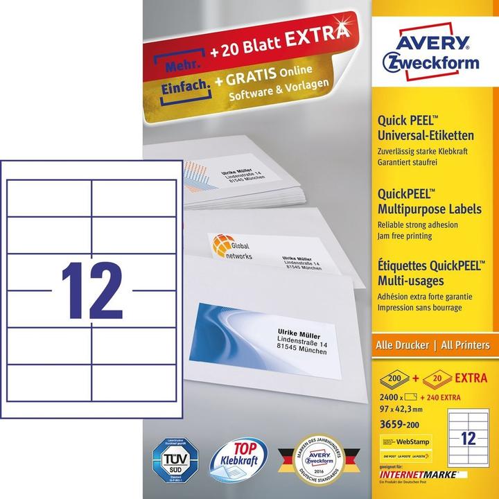 Image du produit Avery Labels universels