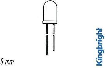 Velleman 5mm Bicolored Bipolar Led Lamp Red/Green White Diffused