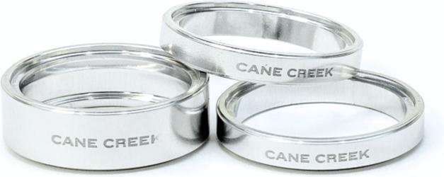 Cane Creek Interlok Spacer Kit, 2x5mm, 1x10mm, silver