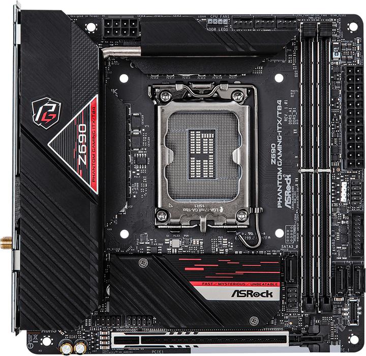 Produktbild AsRock Z690 Phantom Gaming-ITX/TB4 (LGA 1700, Intel Z690 (DDR5), Mini-ITX)