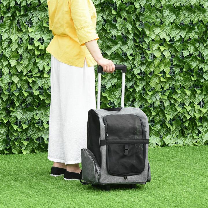 Produktbild PawHut Hundetrolley 2 in 1 Rucksack (Hund, Atmungsaktiv)