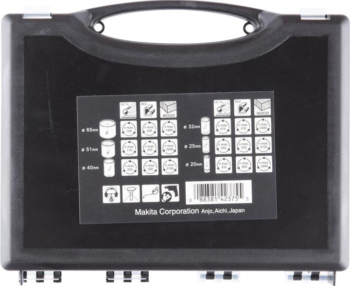 Actual product image Makita Hole saw set electrician 6tlg (20, 40, 51, 25.0 mm, 32.0 mm, 65 millimetres)
