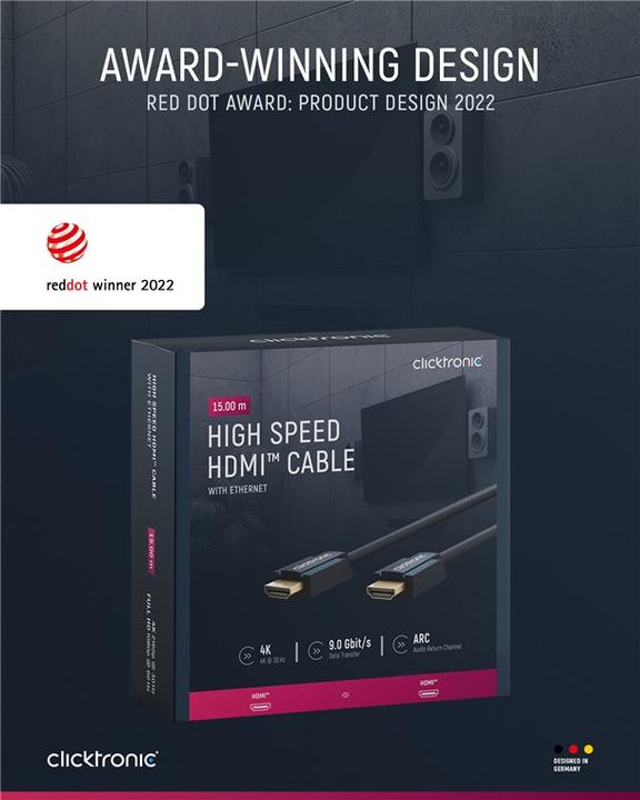 Produktbild clicktronic HDMI (Typ A) — HDMI (Typ A) (15 m, HDMI)