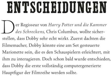 Actual product image Harry Potter - Dobby - Das offizielle Buch mit 3D-Puzzle Fan-Art (German, Warner Bros. Consumer Products GmbH, 2023)