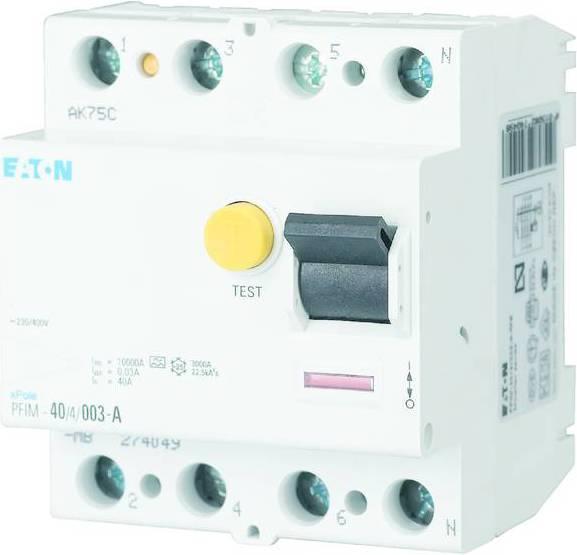 Eaton RCD, 100A, 4p, 500mA, type AC 102826