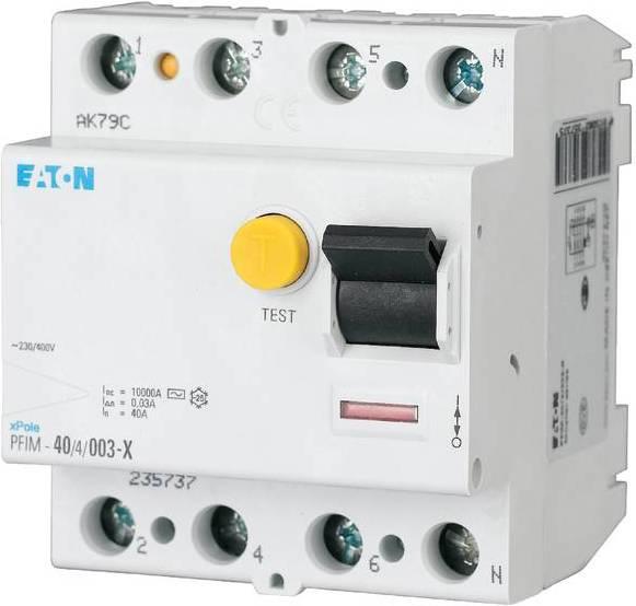 Actual product image Eaton RCD switch, 40A, 4p, 30mA, type G/A 235743