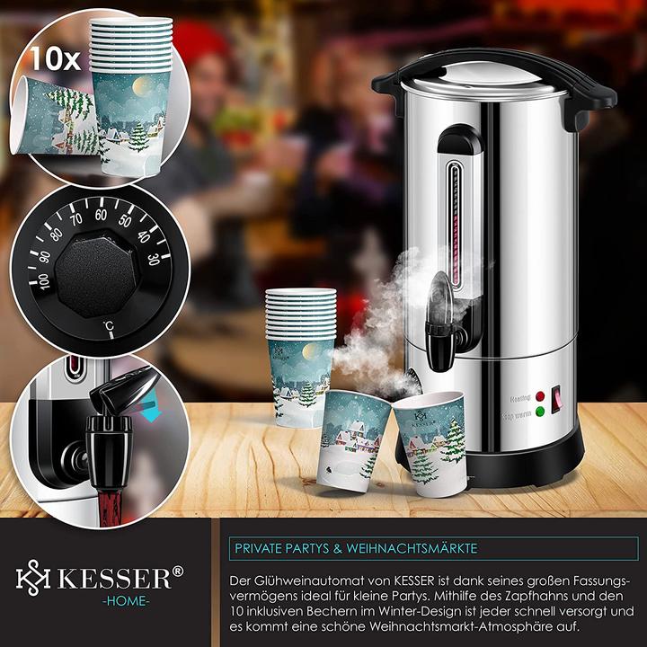 Image du produit Kesser Chaudière à vin chaud 10L acier inoxydable (10 l)