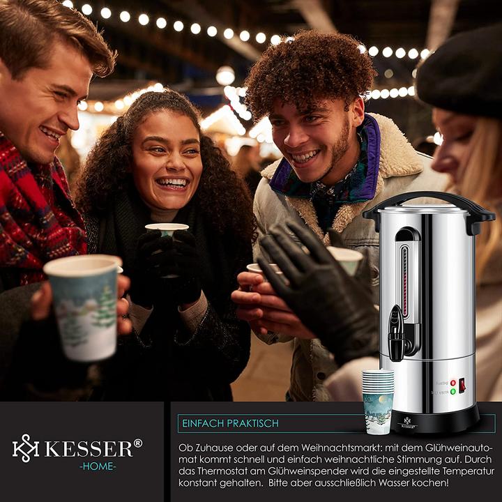 Image du produit Kesser Chaudière à vin chaud 10L acier inoxydable (10 l)