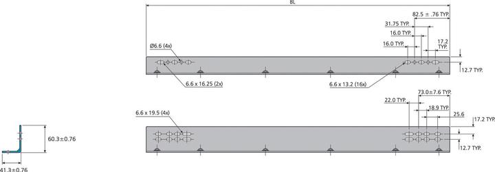 Productafbeelding Accuride Montagesteun voor kogelgelagerde geleiders met volledige uittrekbaarheid (zware rail) 9301 /